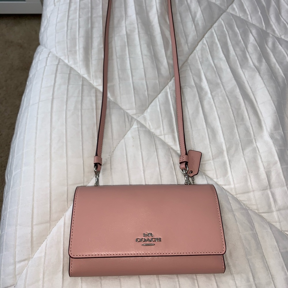 Pink coach cross body